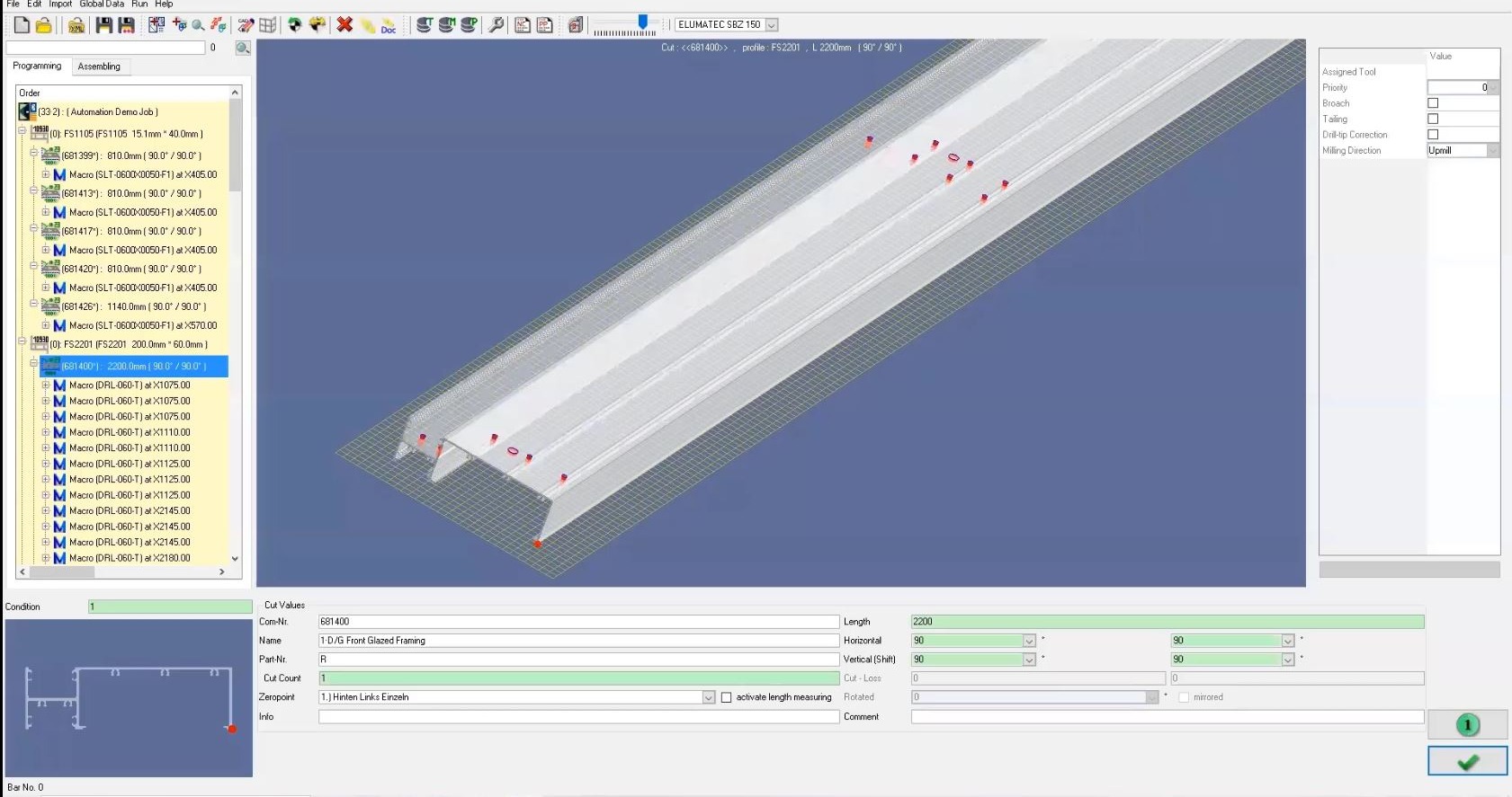 Automation module interface.